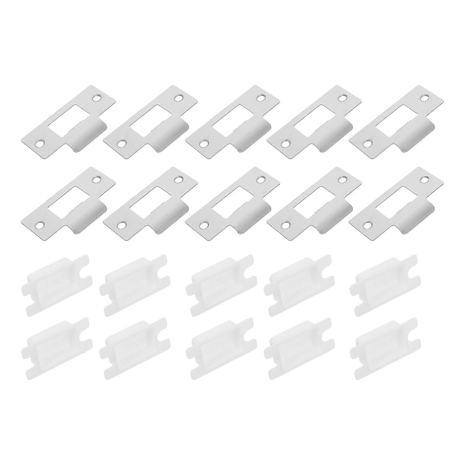 Interior Door Latch Reinforcement Plate Locks Classic Design Square Shape Multi Color 10 Sets