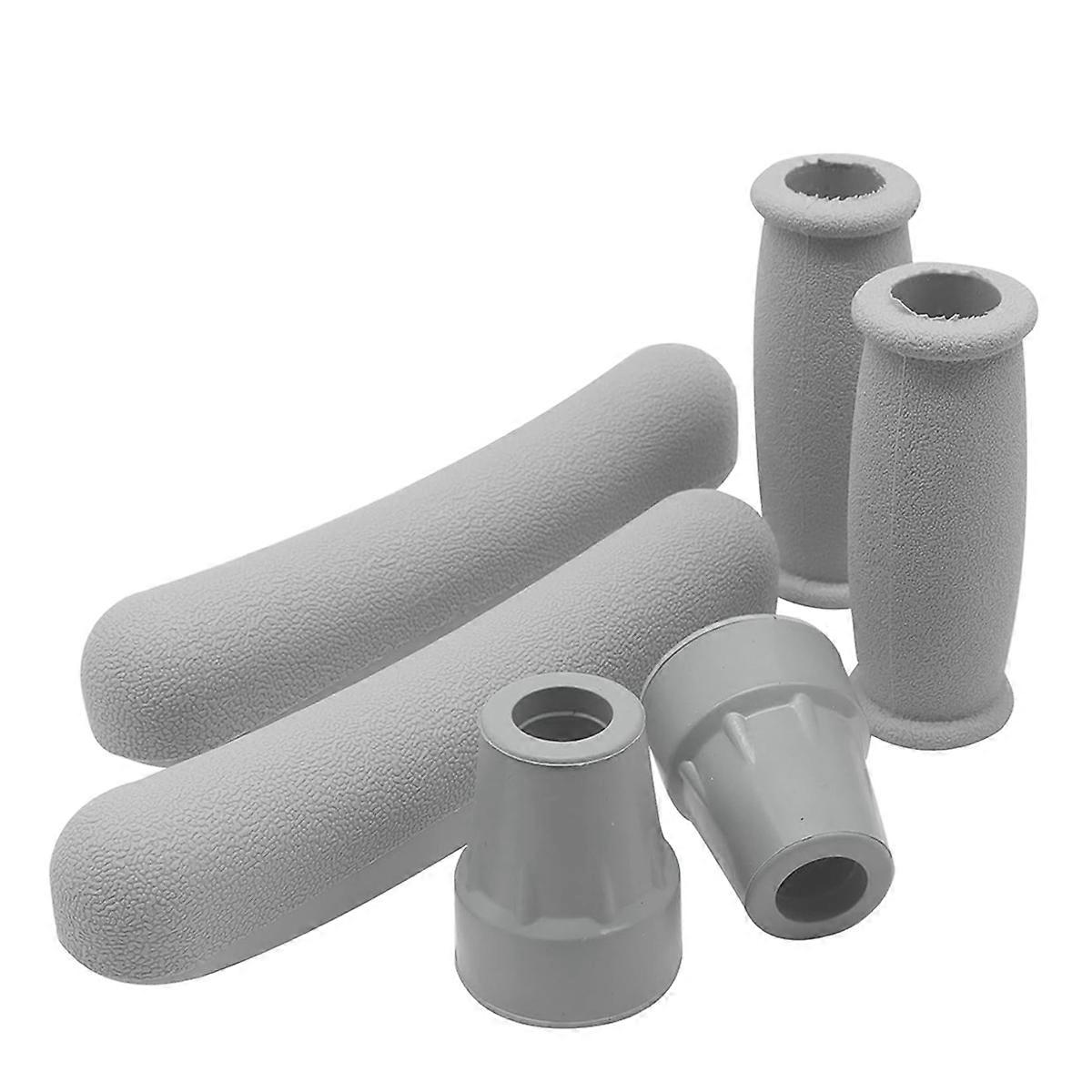 Replacement Crutch Pads 6 Pieces Crutch Replacement Kit with Armpits Hand Grips Covers Crutch Hand Grip and Crutch Tips