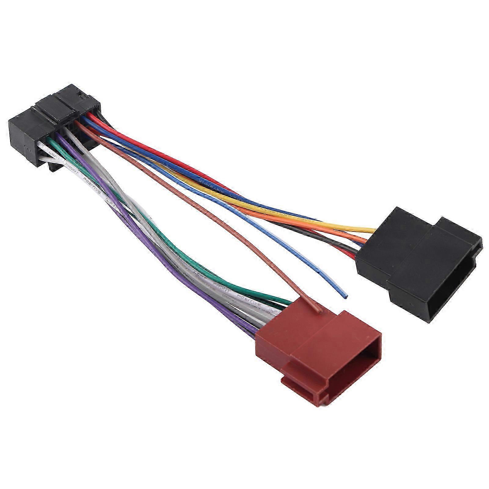 Car Audio Wire Plug Harness 16Pin ABS Plastic Replacement for Compatible Radio Receiver