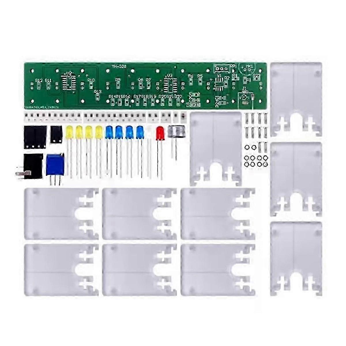 DIY Sound Control LED Music Spectrum Electronic Kit Column Audio Display PCB Soldering Practice Kit LM358 LM339
