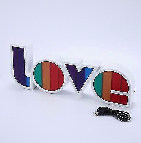 Led Decorative Colored Light String Valentine's Day Proposal Confession Light Box English Letters Modeling Lamp