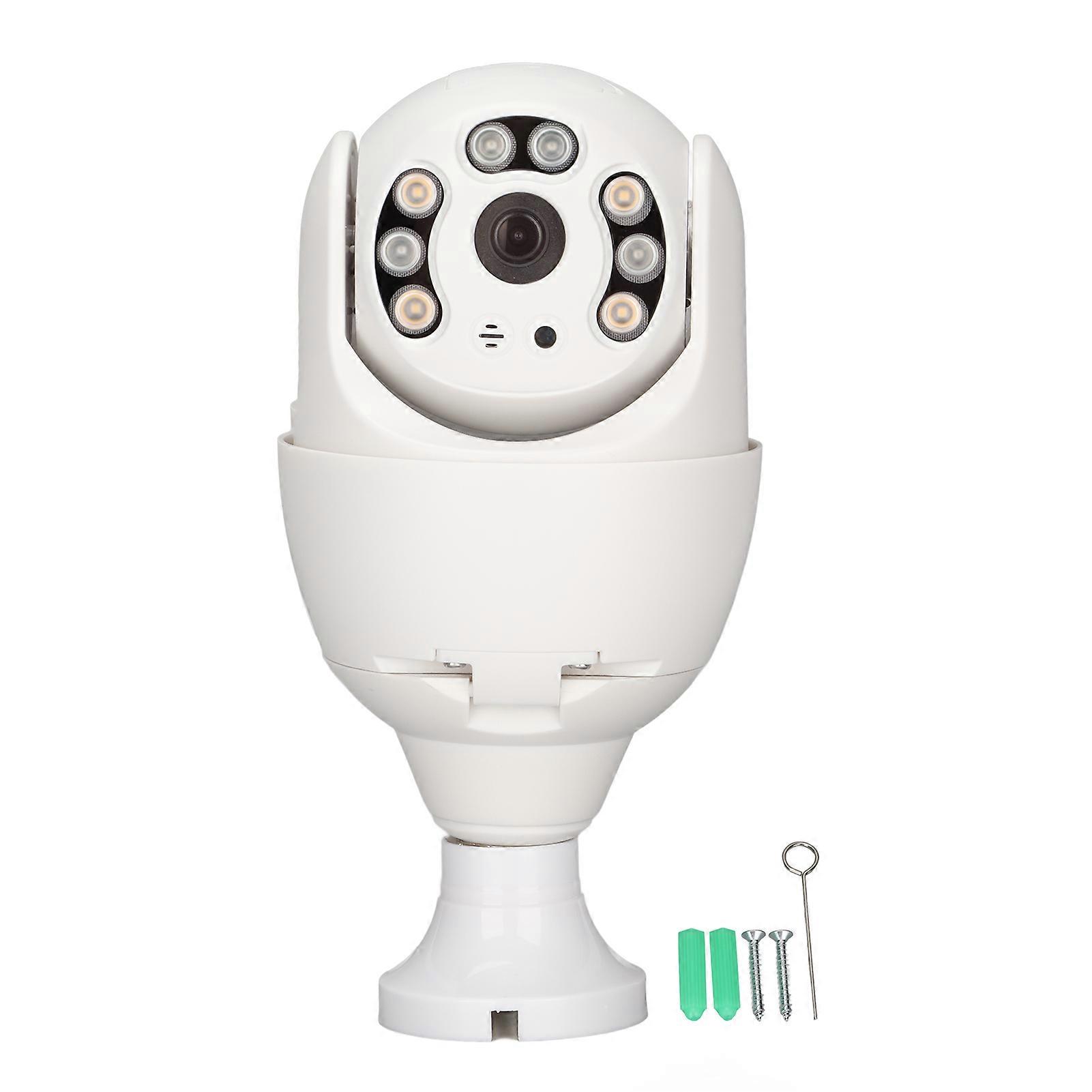 WiFi Light Bulb 1920 X 1080 Wireless Home Surveillance Camera with Two Way o Infrared Lighting