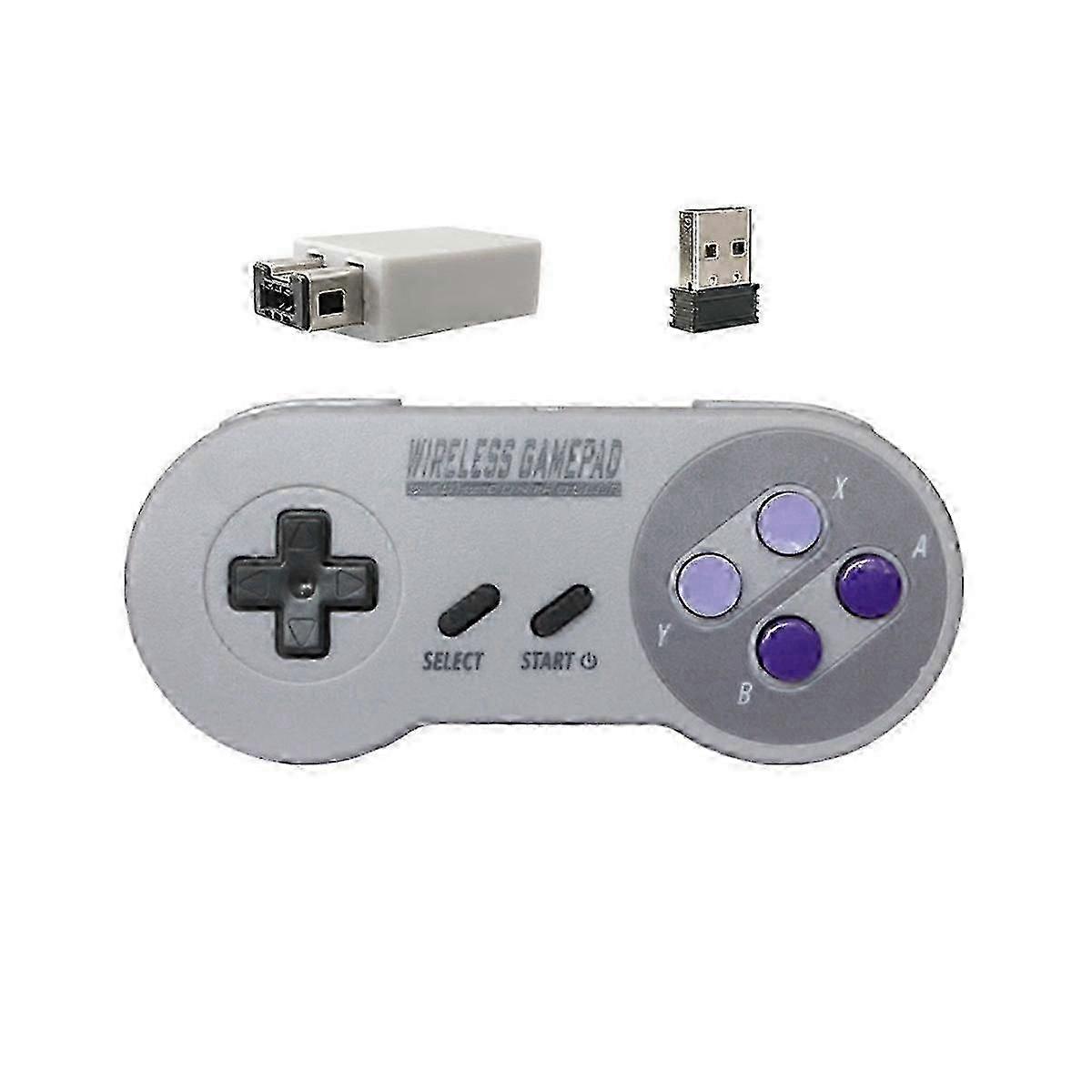 Game Controller Wireless 2.4G Gamepad Joypad Joystick Compatible for SNES Mini PC Windows NS Switch bs