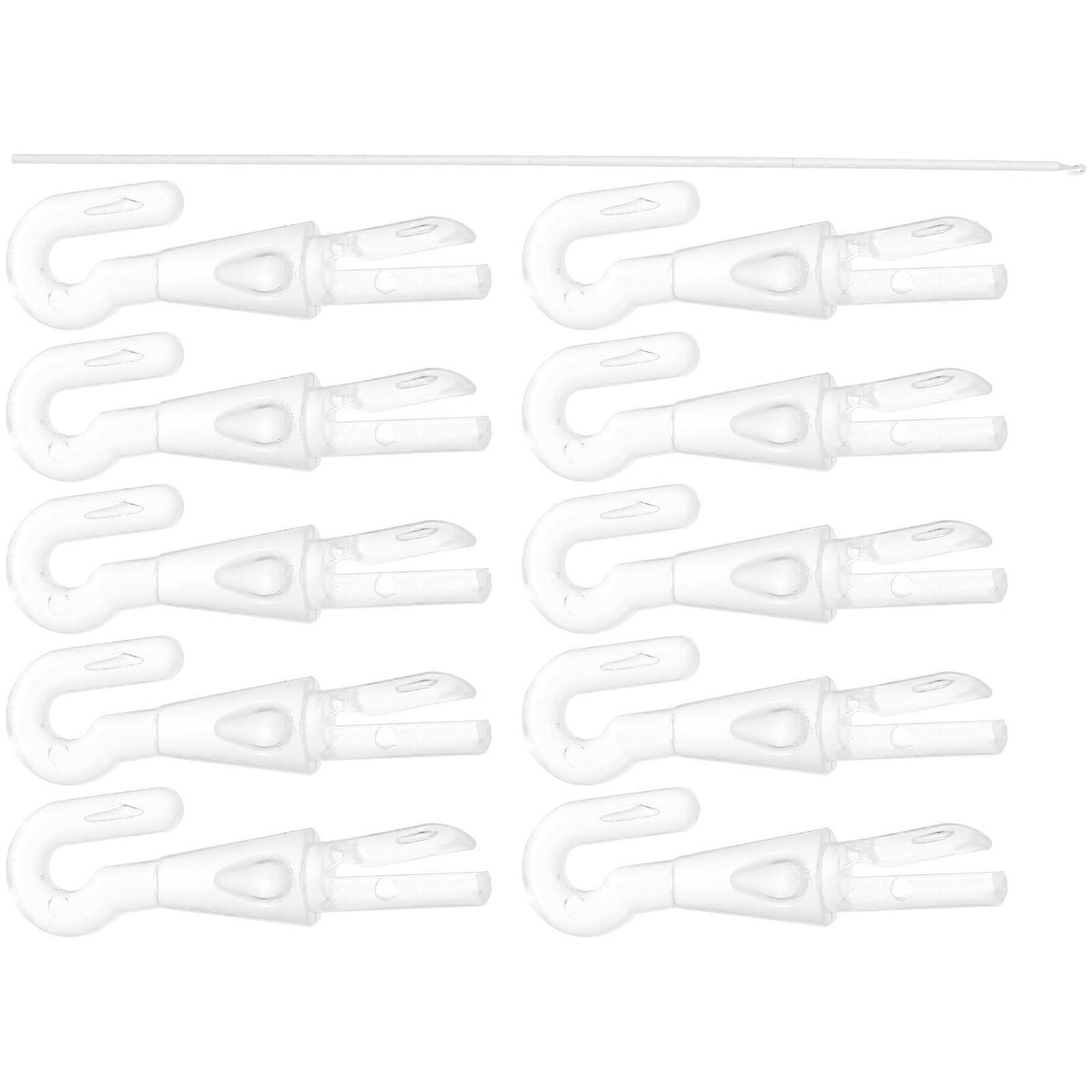 Vertical Blind Rod with Hook PP Plastic Curtain Pull Wand for Drapery – Long Opener Stick for Home, Office, and Classroom Use