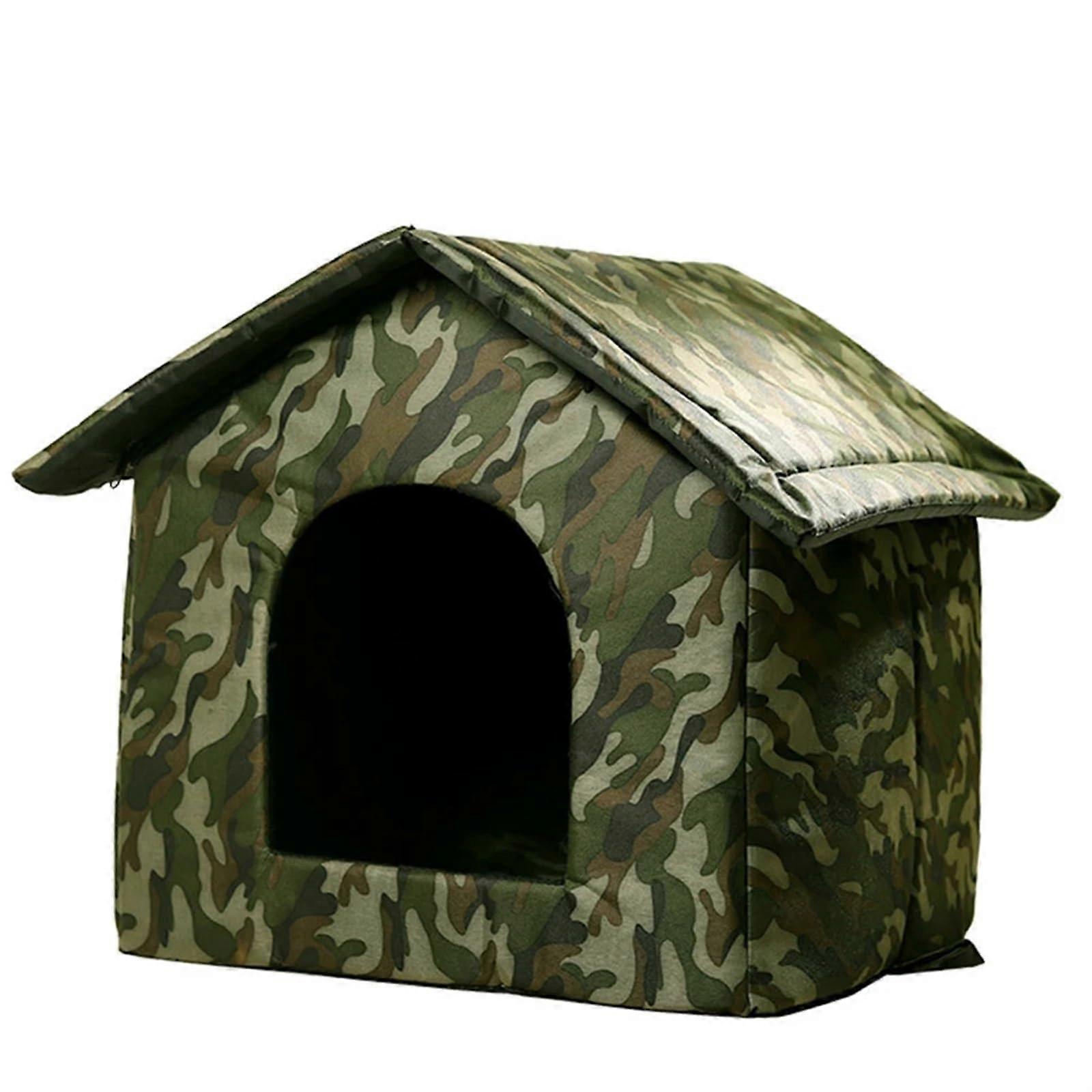 Pet Teepee Waterproof Winter Tent for Cats and Dogs, Indoor Outdoor Cold Resistant Nest for Small Medium Pets, Soft Lightweight Medium Size