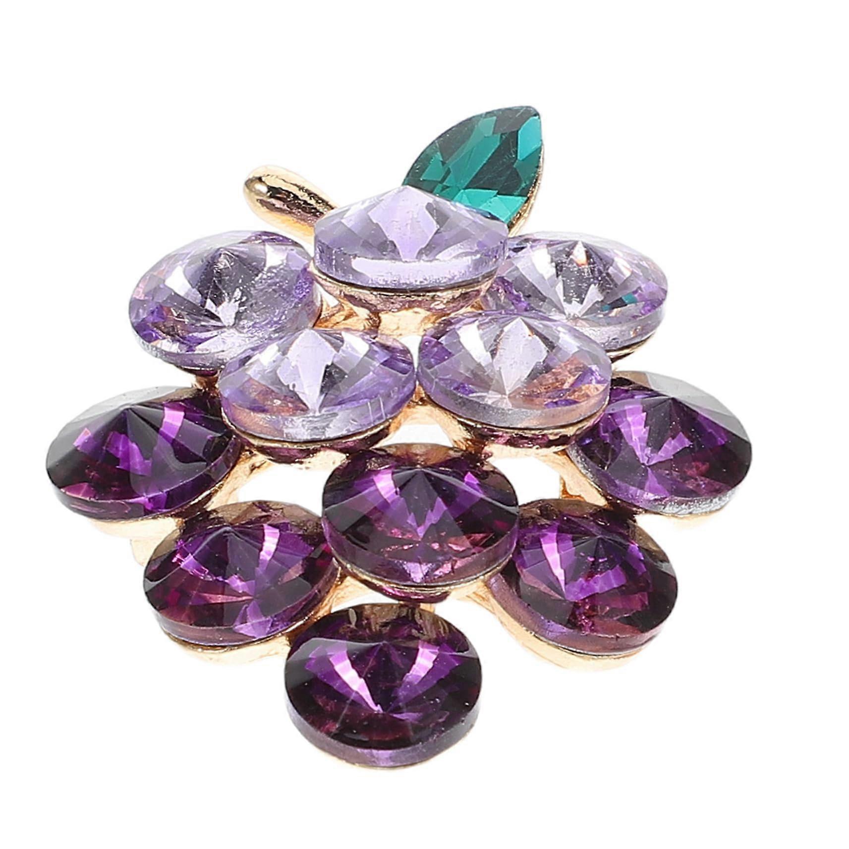Grape brooch fashion fruit brooch pin with glitter grape corsage badge glitter brooch for hats glitter corsage badge grape loss badge alloy