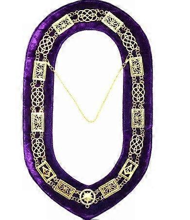 Grand Lodge - Chain Collar - Gold/silver On Purple + Free Case