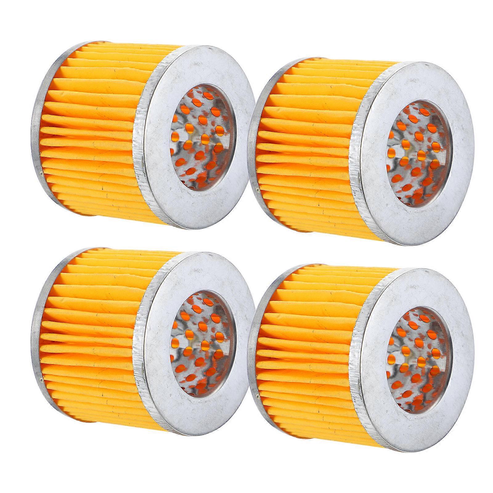 Air Compressor Replacement Filter Elements Cylindrical Orange 6.5x6.5cm Noise Reduction 4Set