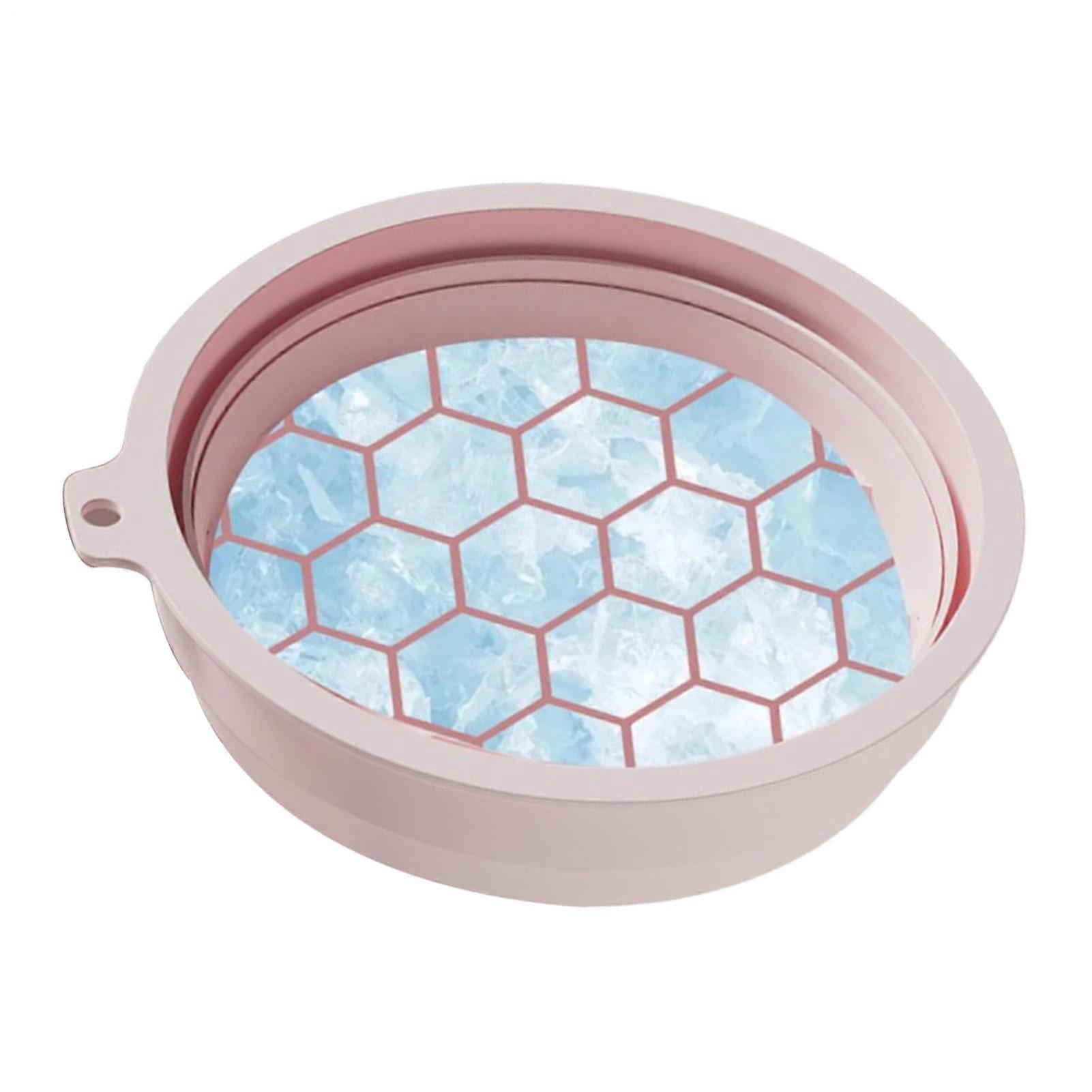 Face Ice Bath Bowl  Foldable Silicone Facial Basin for Cold Compress with Builtin Ice Tray