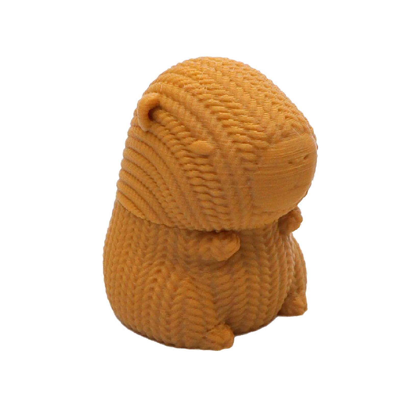 Printing Capybara Rotating Statue Desk Decoration Movable Landscaping Home offices Figure Gift