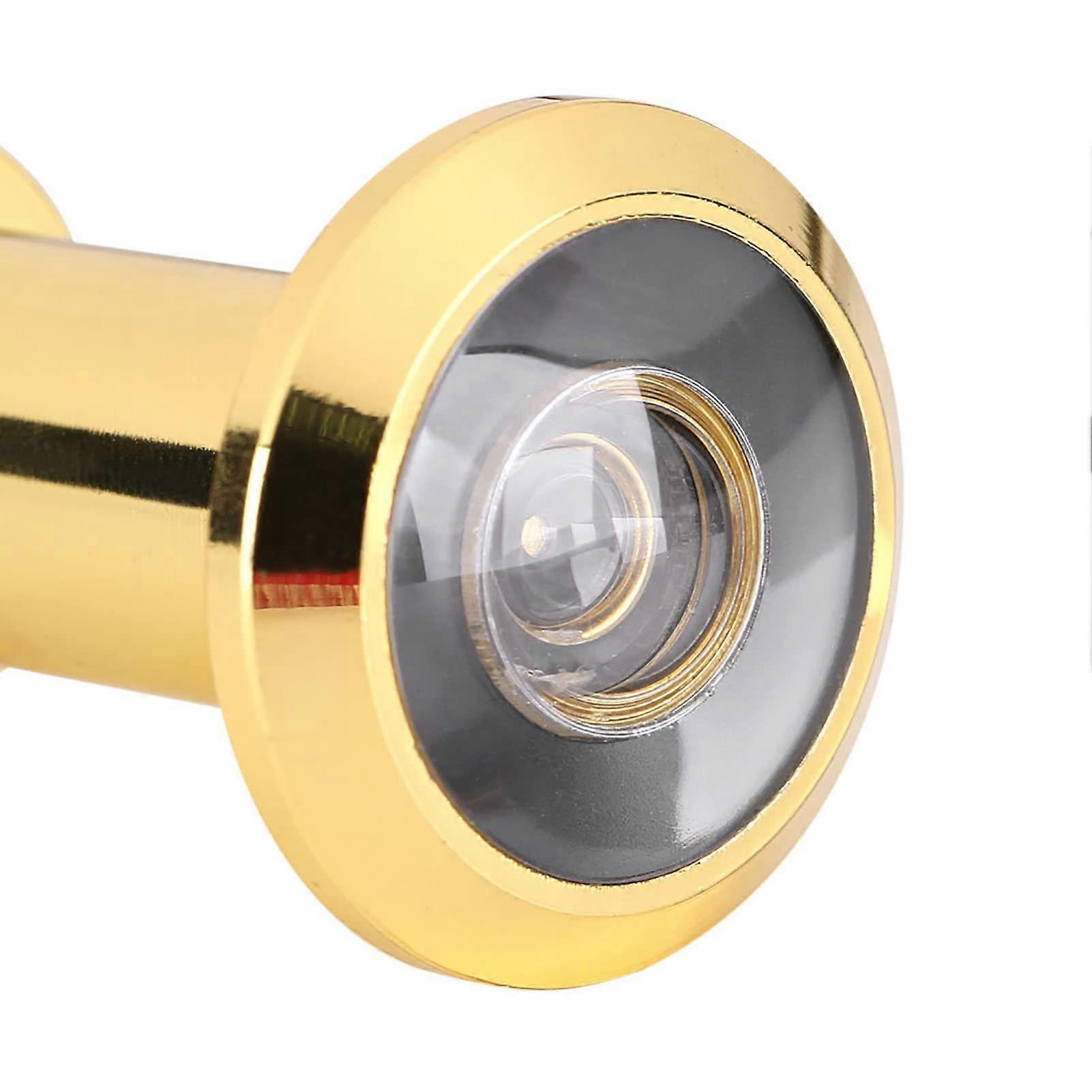 Door Viewer 200 Degree Wide Angle with Privacy Cover Easy Installation Gold Finish for Home Security and Safety