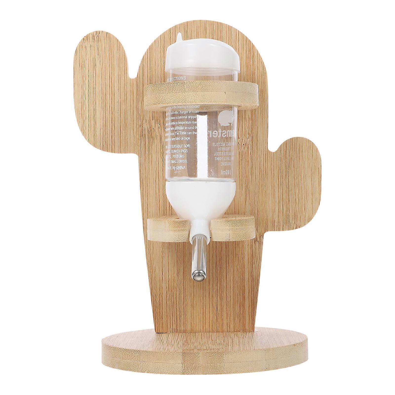 Vertical Hamster Bottle Durable Automatic Water Dispenser for Chinchillas, Leak Proof Design, Cactus Style, Safe Material, Random Color