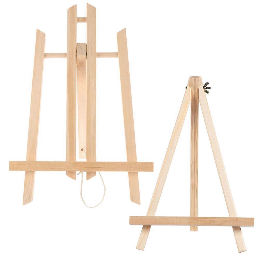 Display Easels Wood Picture Easel Indoor Painting For Beginners Professionals Rectangular Shape 30x18cm 2Pcs