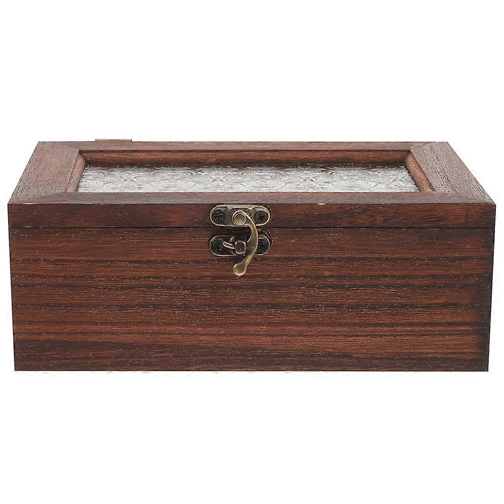 Vintage Wooden Jewelry Box With Lid Decorative Storage Box For Keepsakes Trinkets Storage Box Small Wood Display Box Wood Box With Lid