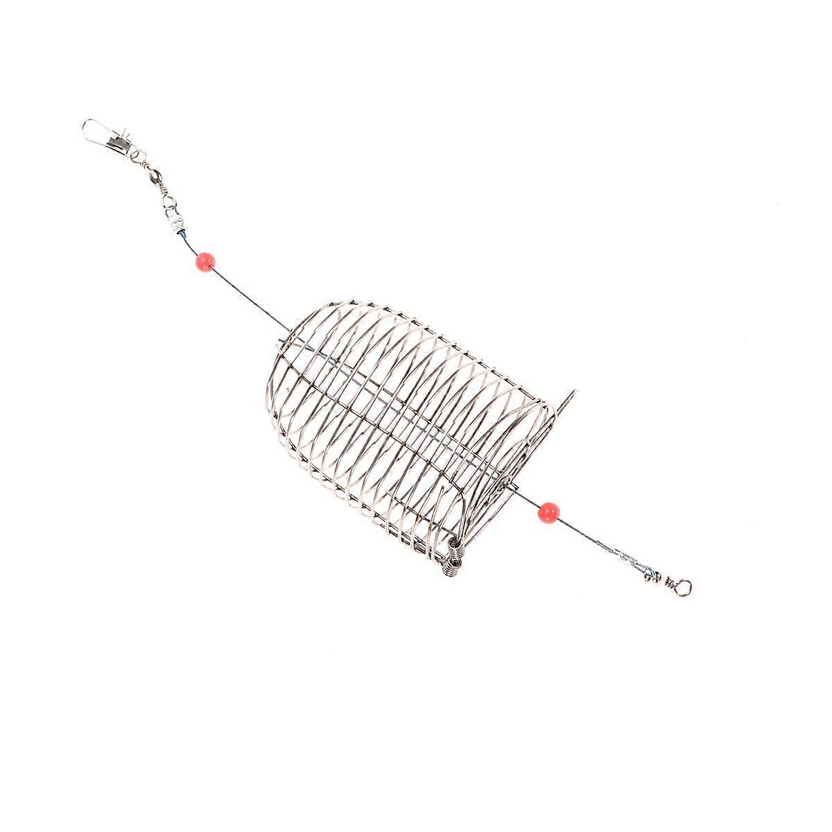 Sea Fishing Bait Trap Basket Lure Cage 5x3.8x3.8cm Spring Mechanism 6Pcs