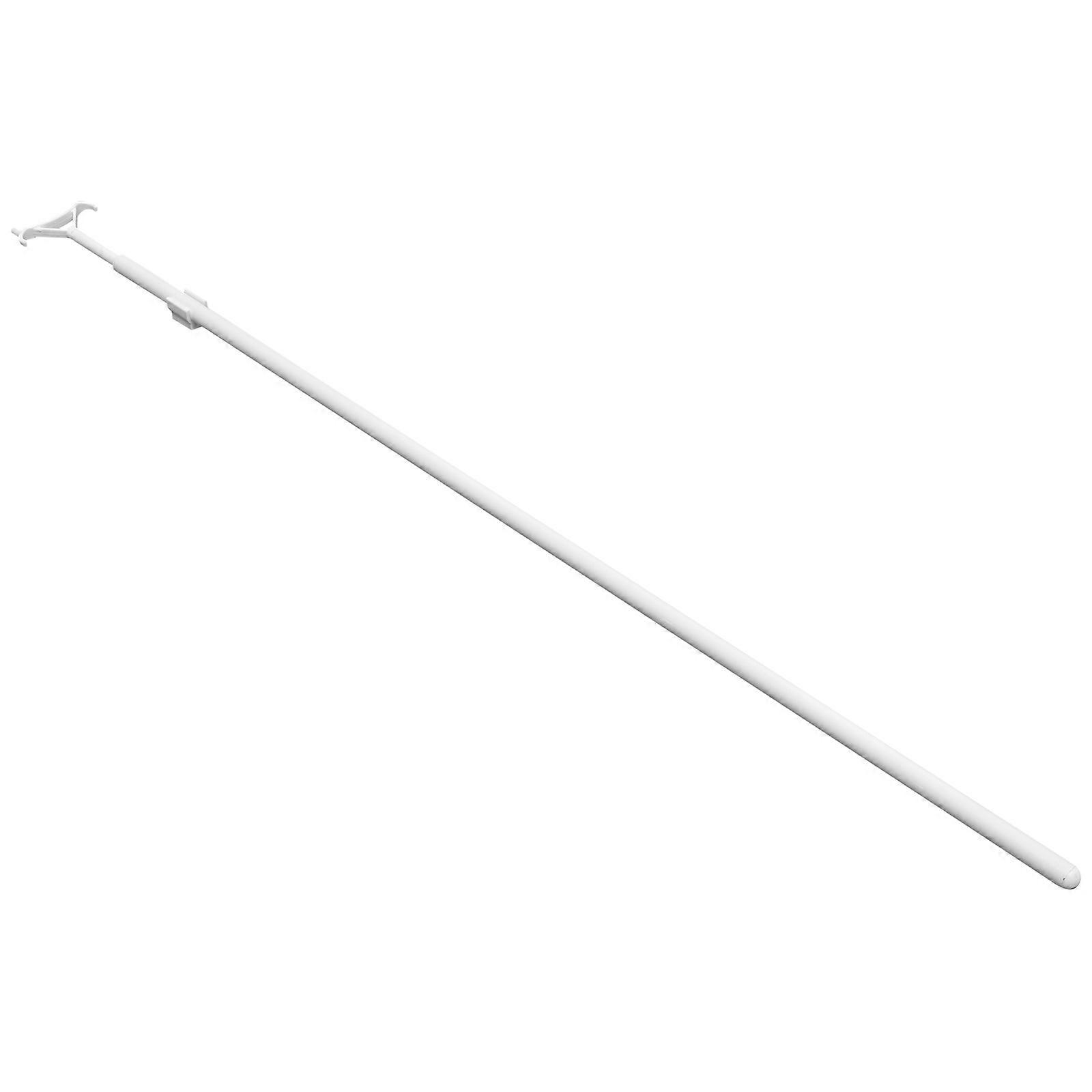 Curtain Pull Rod Telescopic Blind Wand With Hooks For Window Blinds Simple Design 2.5x2.5x135cm Aluminium Alloy Easy Mounting 1Set