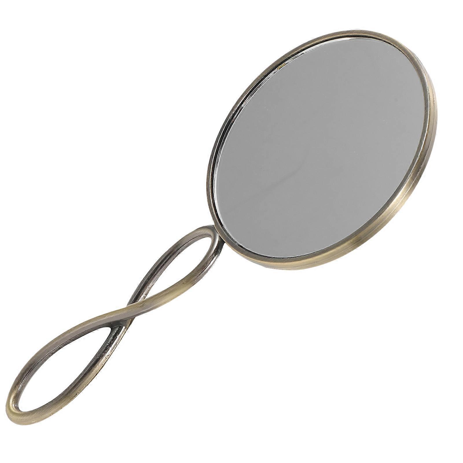 Retro Handheld Mirror for Women with Silver Frame Easy to Store in Bags for Travel 6.5 Inches