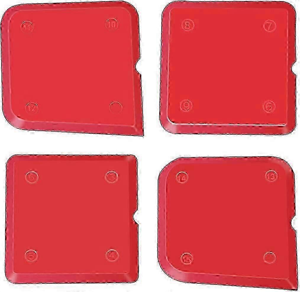 4 Pieces Sealing Tool Kit Sealant Silicone Finishing Tools for Joint Finish Sealant(style 1 Red)
