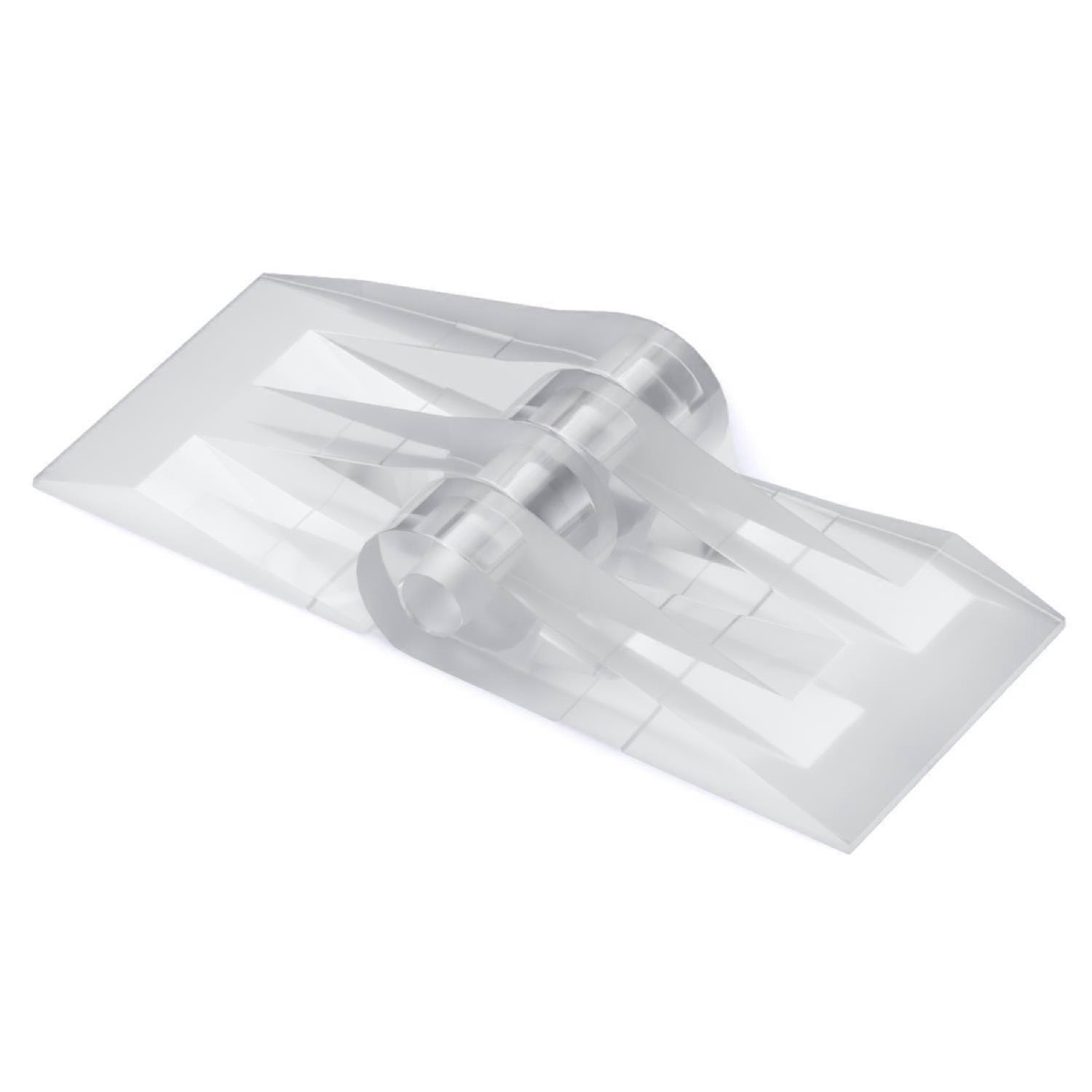 4x Clear Acrylic Micro Piano Hinges 39mm