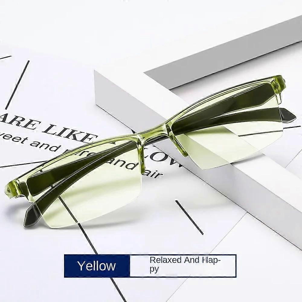 Smart Automatic Zoom Anti Blue-ray Rimless Computer Goggles Ultralight Reading Glasses Unisex