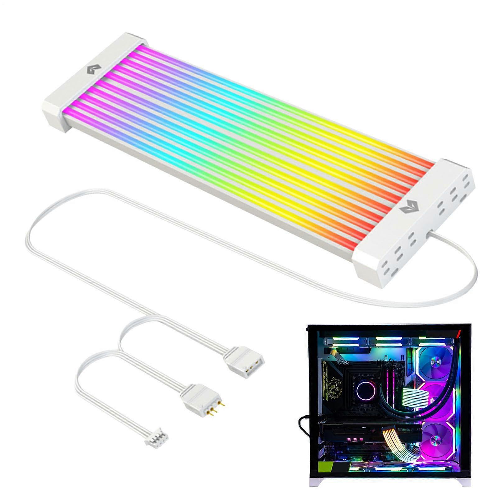 LED Strip Set for GPU, ARGB Extension Cable, 5V Diffuse Soft Silicone Tube