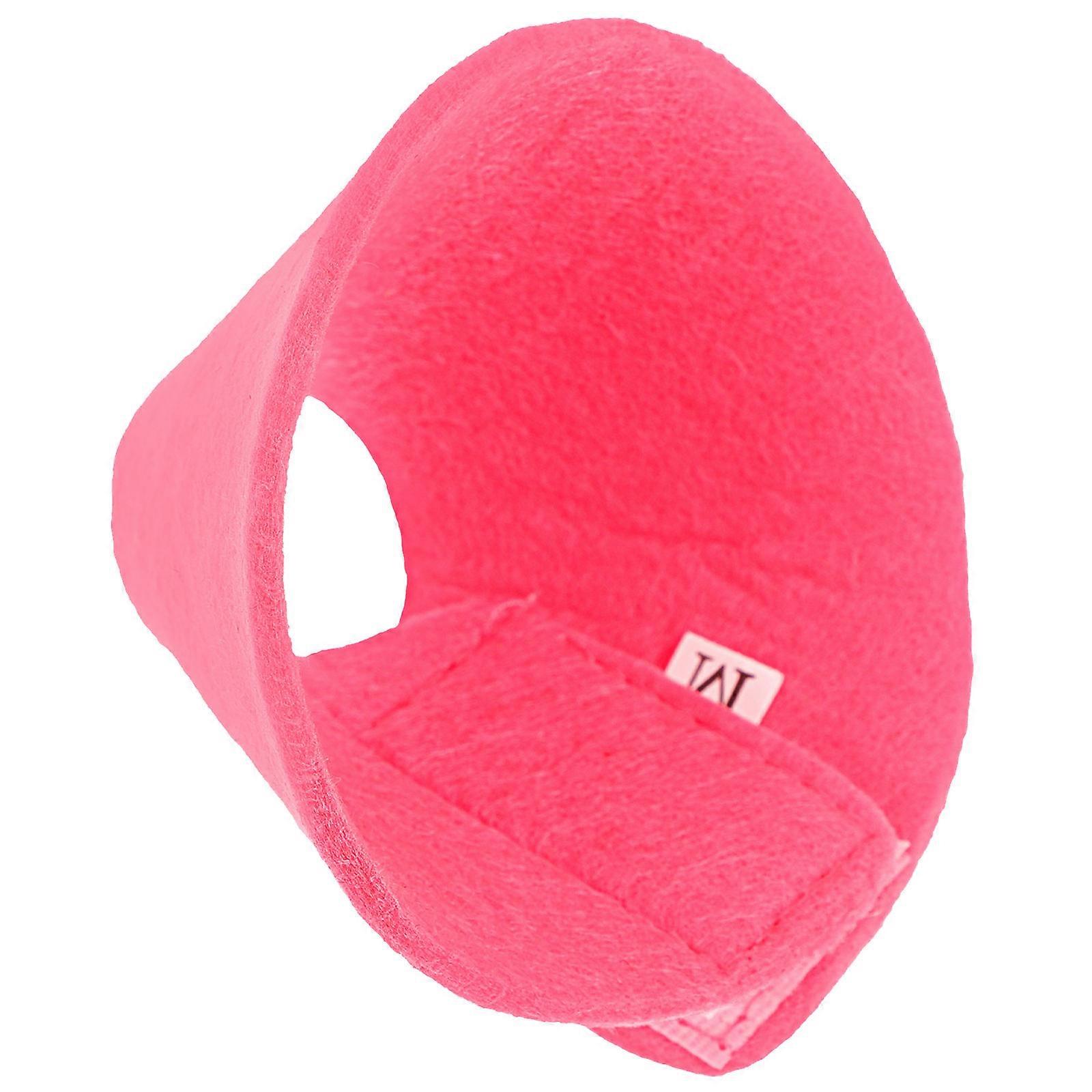 Parrot Cone Collar Rosy Felt Cloth Quick Wound Recovery Bird Collar for Bird Use