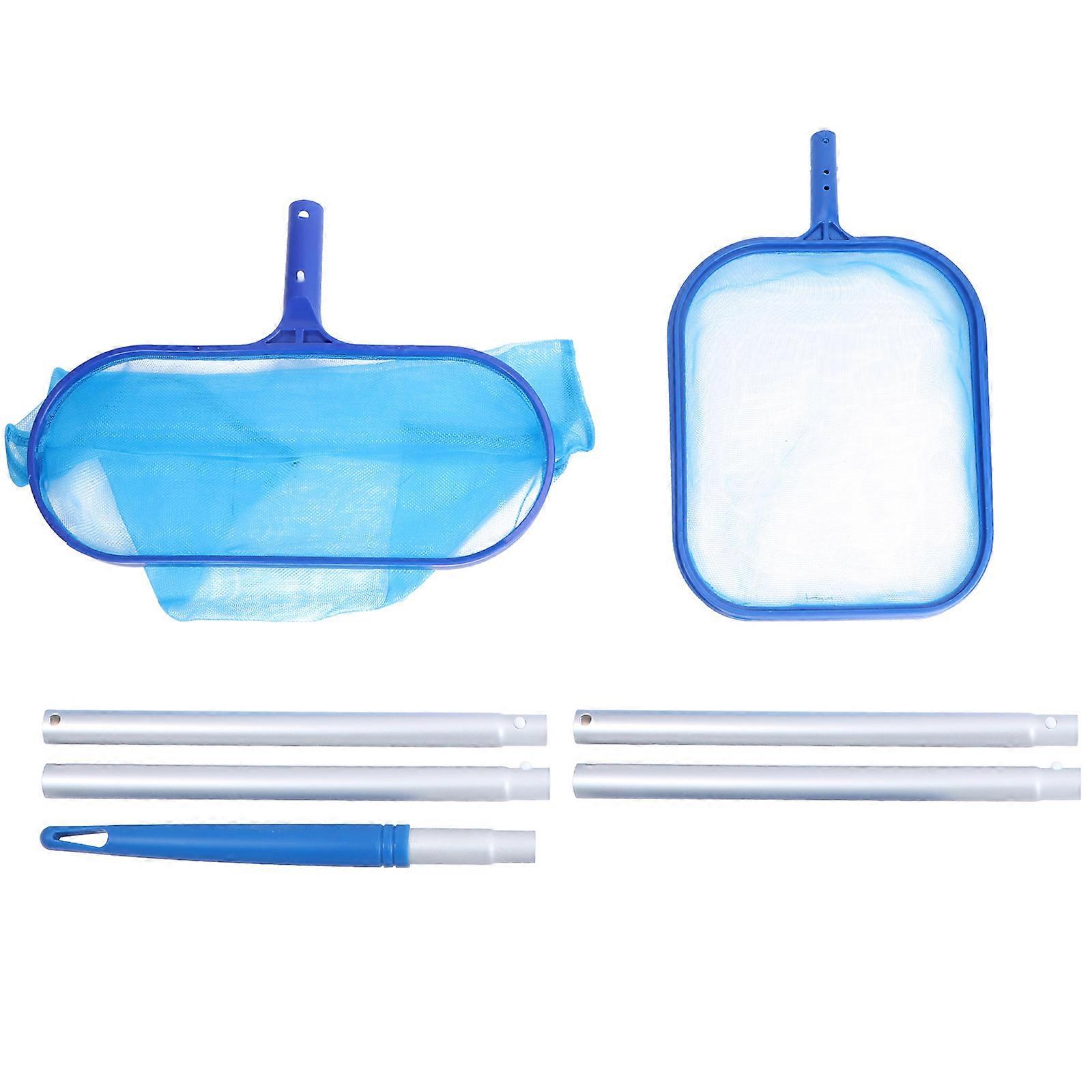 Practical Pool Cleaning Net with Sturdy Aluminum Pole and Durable PVC Mesh for Swimming Pool Use Assorted Color