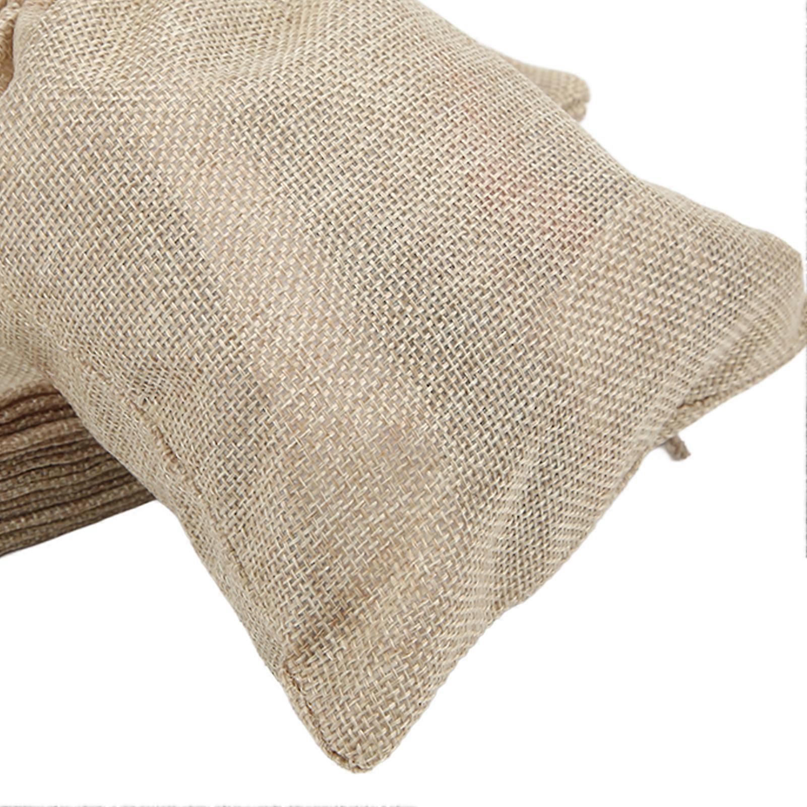 10Pcs Small Burlap Bags Bohemian Style Easy Storage Widely Used Highly Durable Small Drawstring Bags for Gift Jewelry