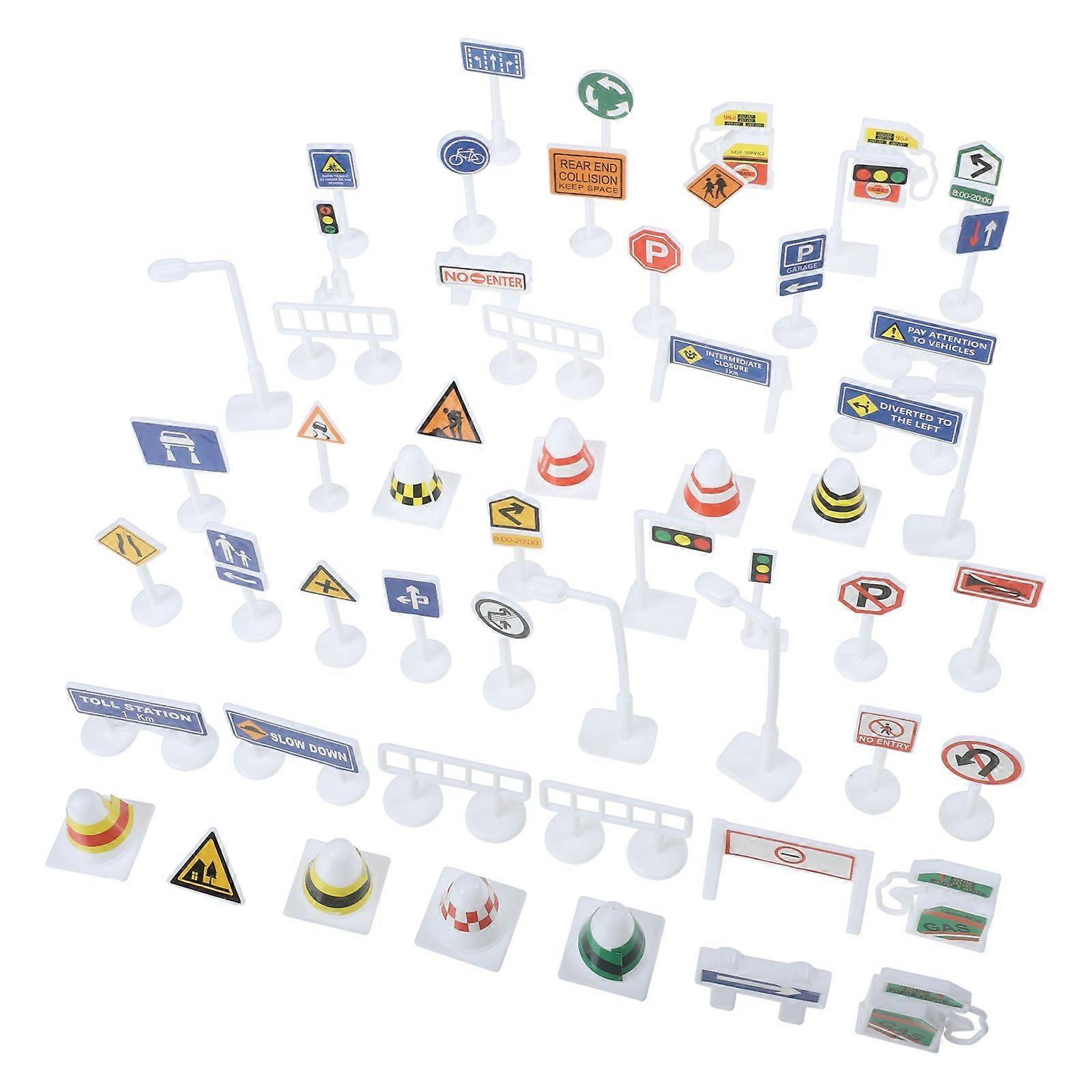 Play Traffic Signs Learning Activities For Kids Assorted Color Role-playing 2 Set