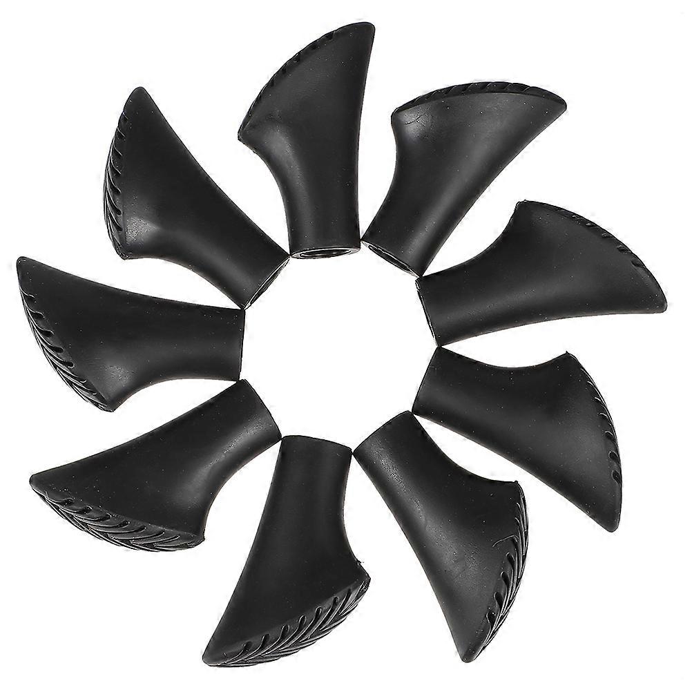 Durable NonSlip Trekking Pole Tips Replacement for Hiking Poles Made of PVC Black 30pcs