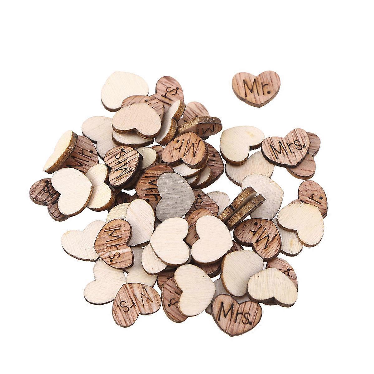 Wooden Cutouts for DIY Crafts with Smooth Touch and Premium Quality Wood in Assorted Colors 50 Pieces