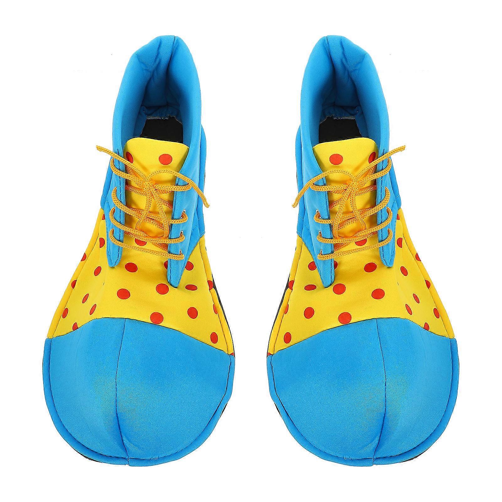 Classic Clown Design Prop Clown Shoes For Shows And Parties Sky-Blue Color Suitable For Teens And Adults 1 Pair