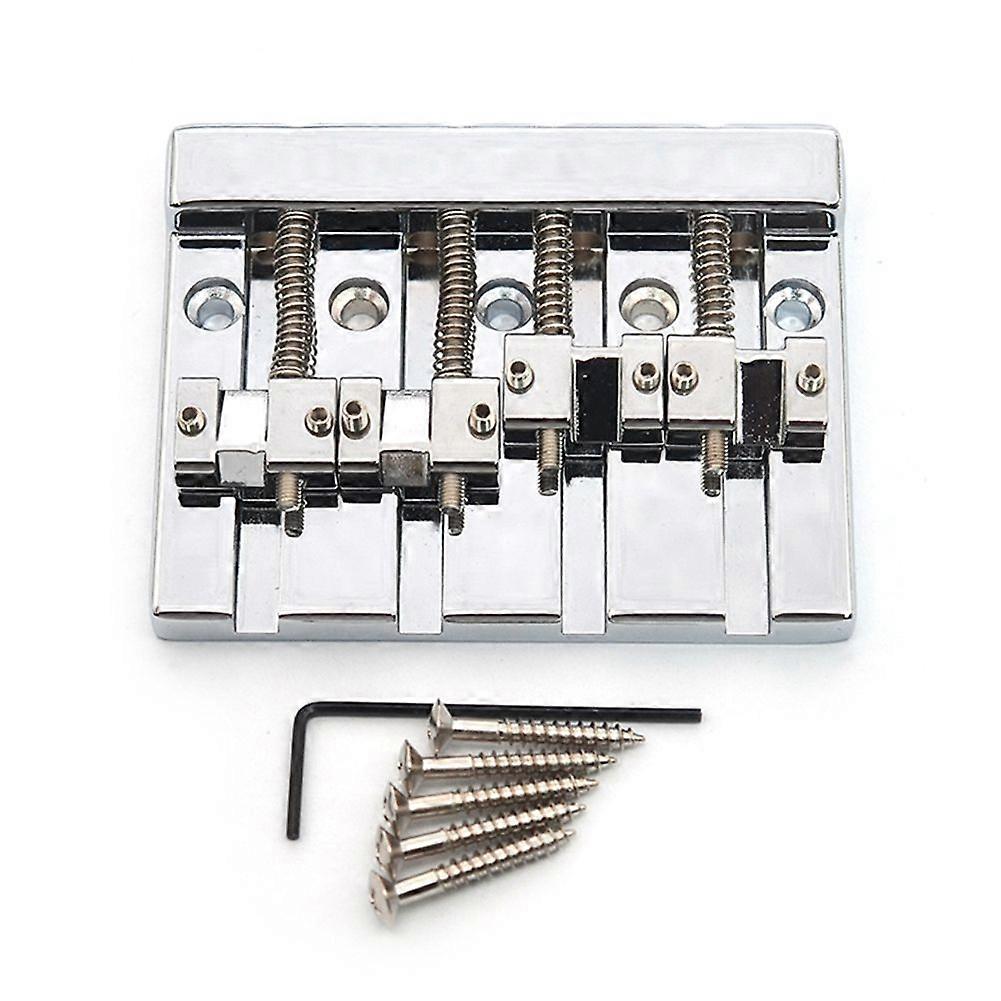 Vintage 4 String Bass Bridge 82.3x63.5MM String Bottom Through String Spacing 19MM Bass Fixed Bridg