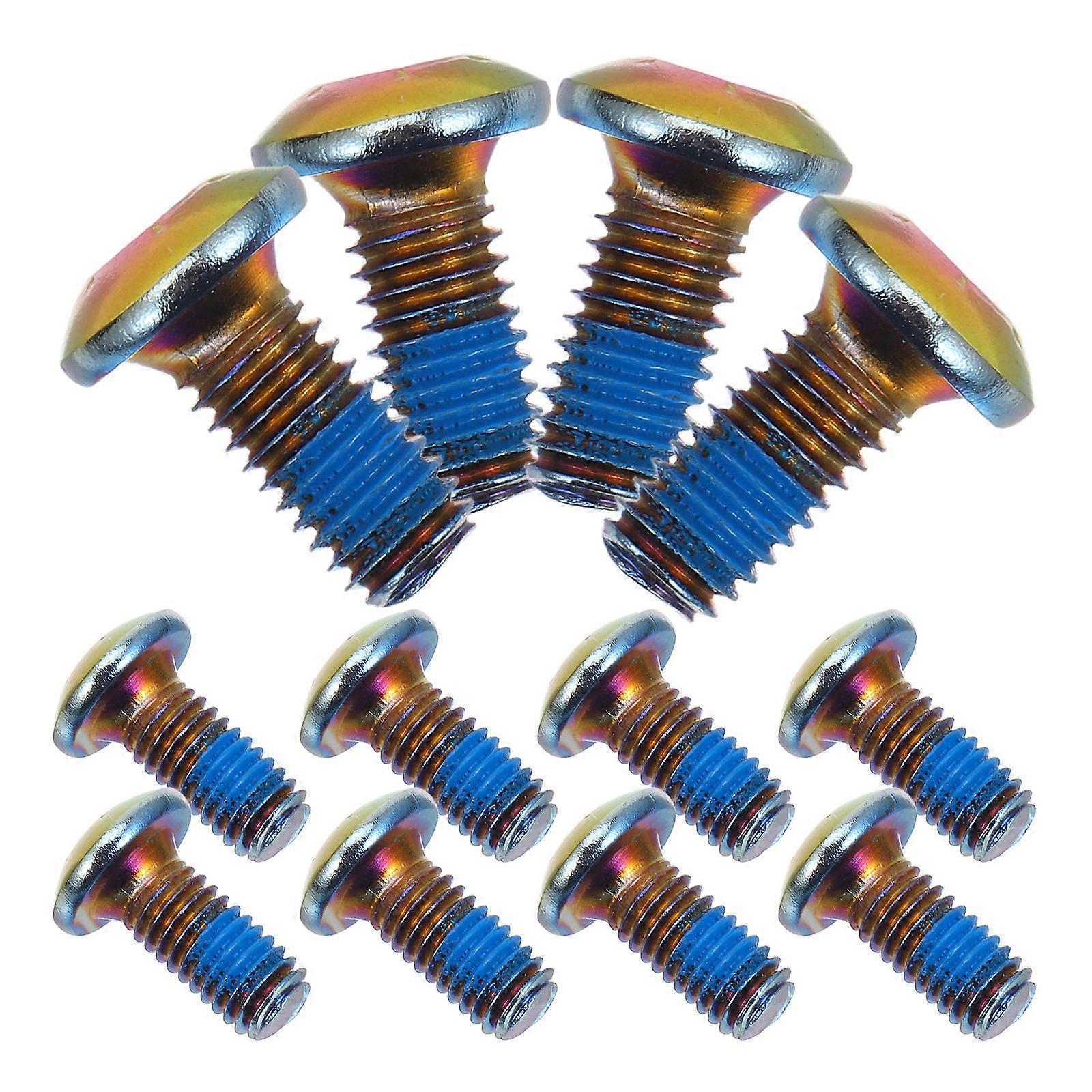 Titanium Steel Screw for Fixing Disc Brake Suitable for Various Bikes Durable and Rustproof 12 Pieces