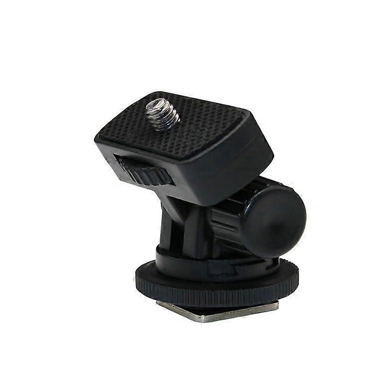 Hot Shoe Adapter, 360 Degree Rotatable Mini Ball Head with 1/4 Tripod Screw Mount for Cameras, Camcorders, Smartphones, GoPro, and LED Video Lights.