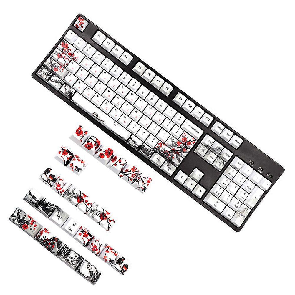 Replacement 128Pcs Keycaps For Mechanical Keyboards Assorted Color Design Suitable For Gaming And Typing 1 Set