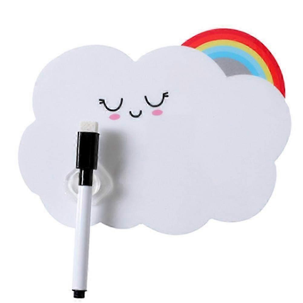 Rainbow Cloud Novelty Fridge Wall Stickers - Rewritable Message Board Sticker for Fun and Creative Kitchen Decor