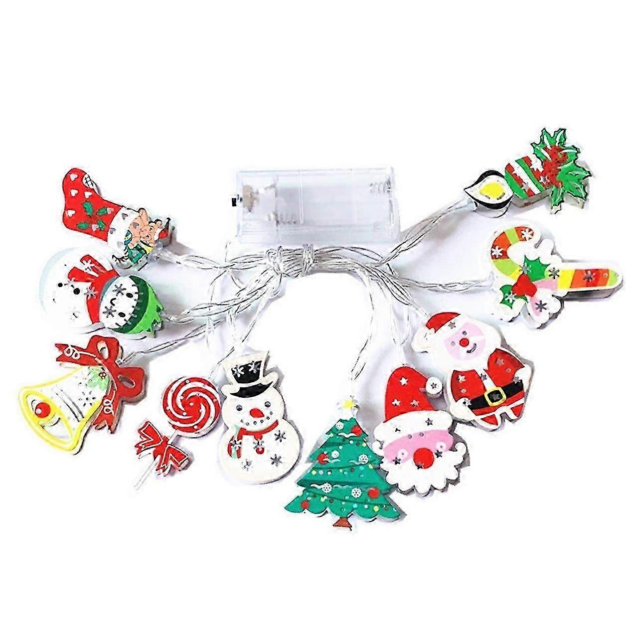 Santa Claus LED Light String for Christmas Decorations - Festive Lanterns for Holiday Parties & Home Decor