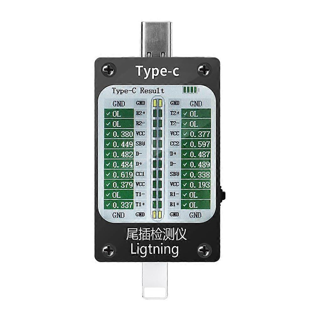 USB Type-C Interface Detection Tool with Toggle Switch and HD Display, for Android Devices