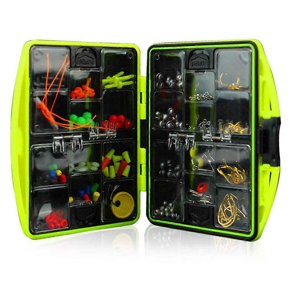 Fishing Accessories Kit with Weights, Swivels, Snap Hooks, Line, Beads, and Tackle Box for Freshwater Fishing