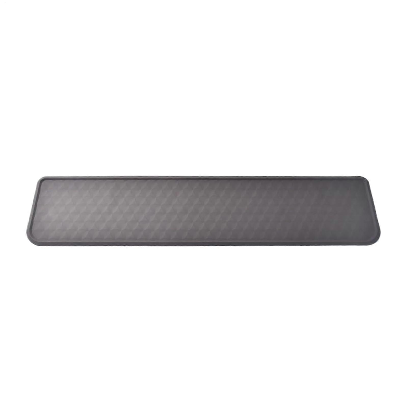 Refrigerator spillproof mat, nonslip bottom layer, reusable, 95x21.6x1cm, gray.