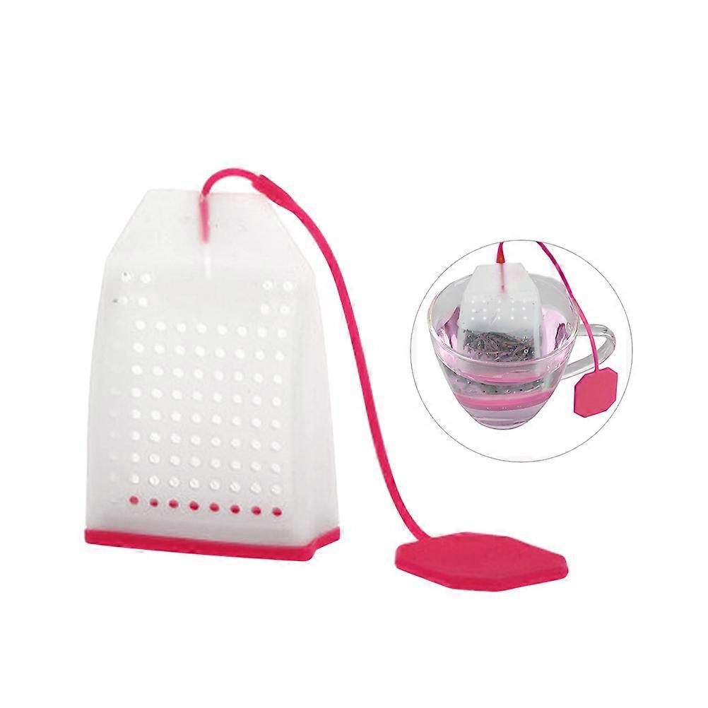 Silicone Tea Infuser for Tea Cups with Reusable Loose Leaf Strainer Red