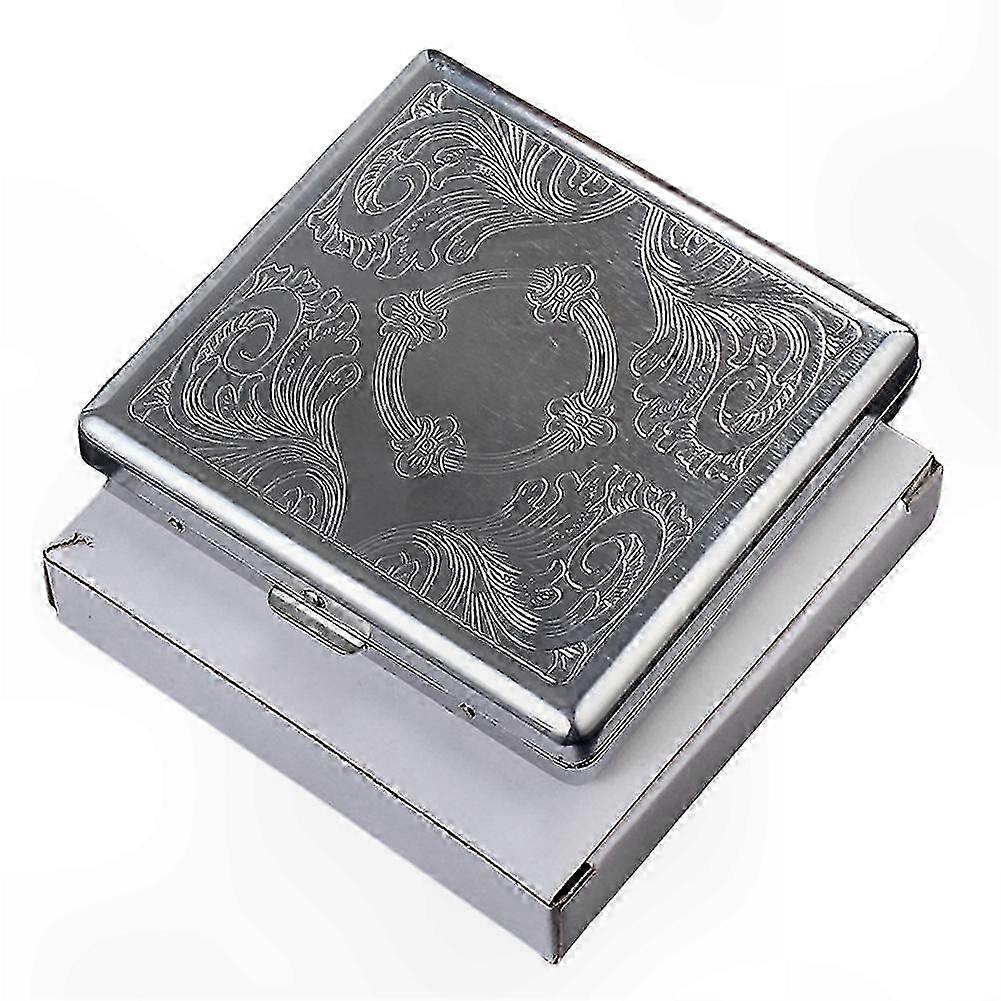 Rustfrit stål Emed Cigaretter Taske Bærbar Drop-resistent Cigaretter Dispenser