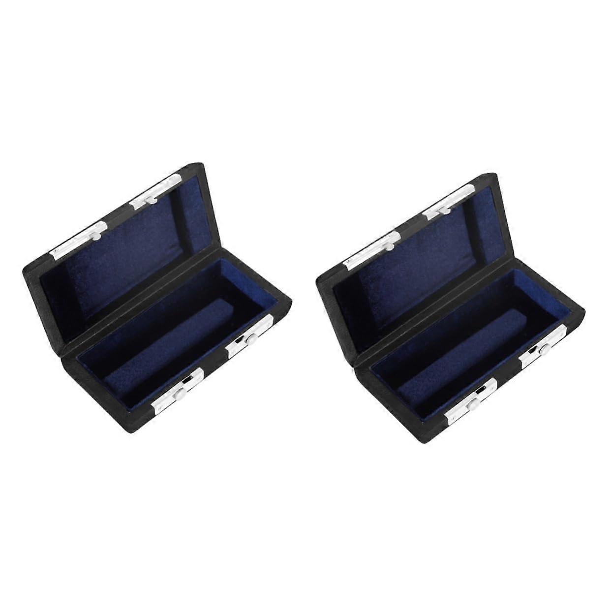Flute Case Set, 2-Piece, Flannel-Lined Storage Box And Holder, Portable Travel Case For Flutes