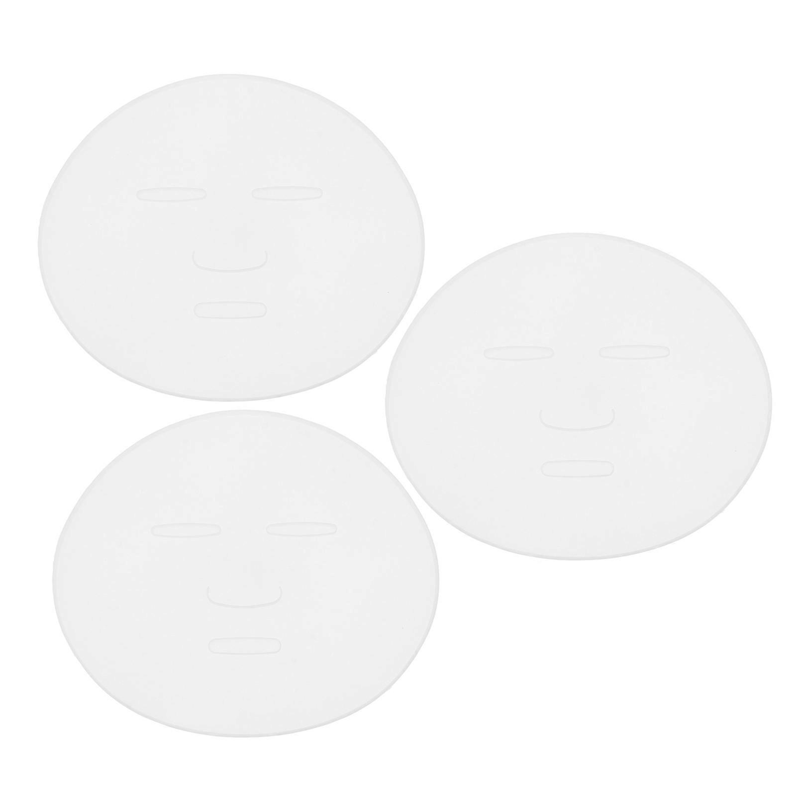Silicone Facial Mask Plates for DIY Seaweed Mask at Home Reusable 3Pcs White