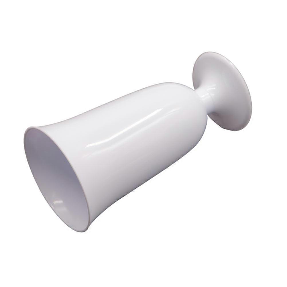 White Creative Plastic Flower Vase for Storage with Smooth Surface and Fine Workmanship 1 Pc