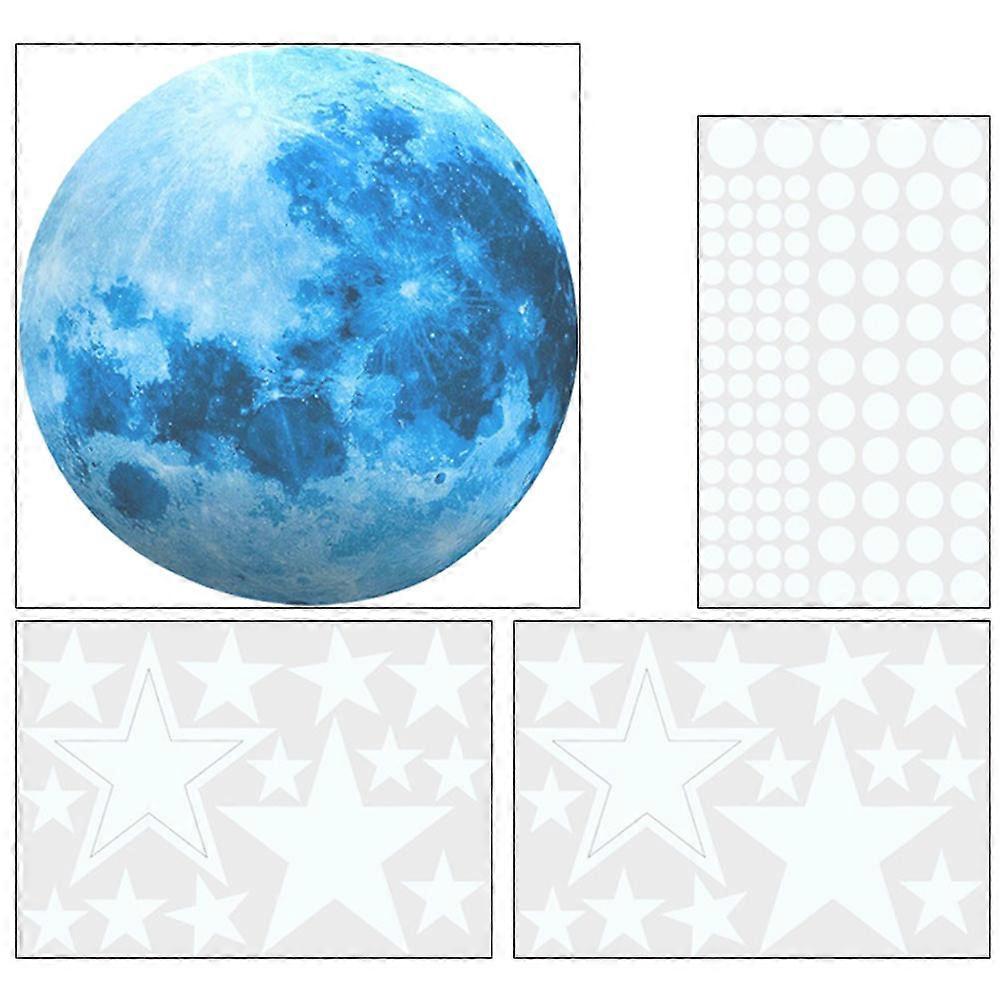 Glowing Stickers 1 Set Removable Planet Wall Decals For Family Gatherings Assorted Color Night Glow Functionality