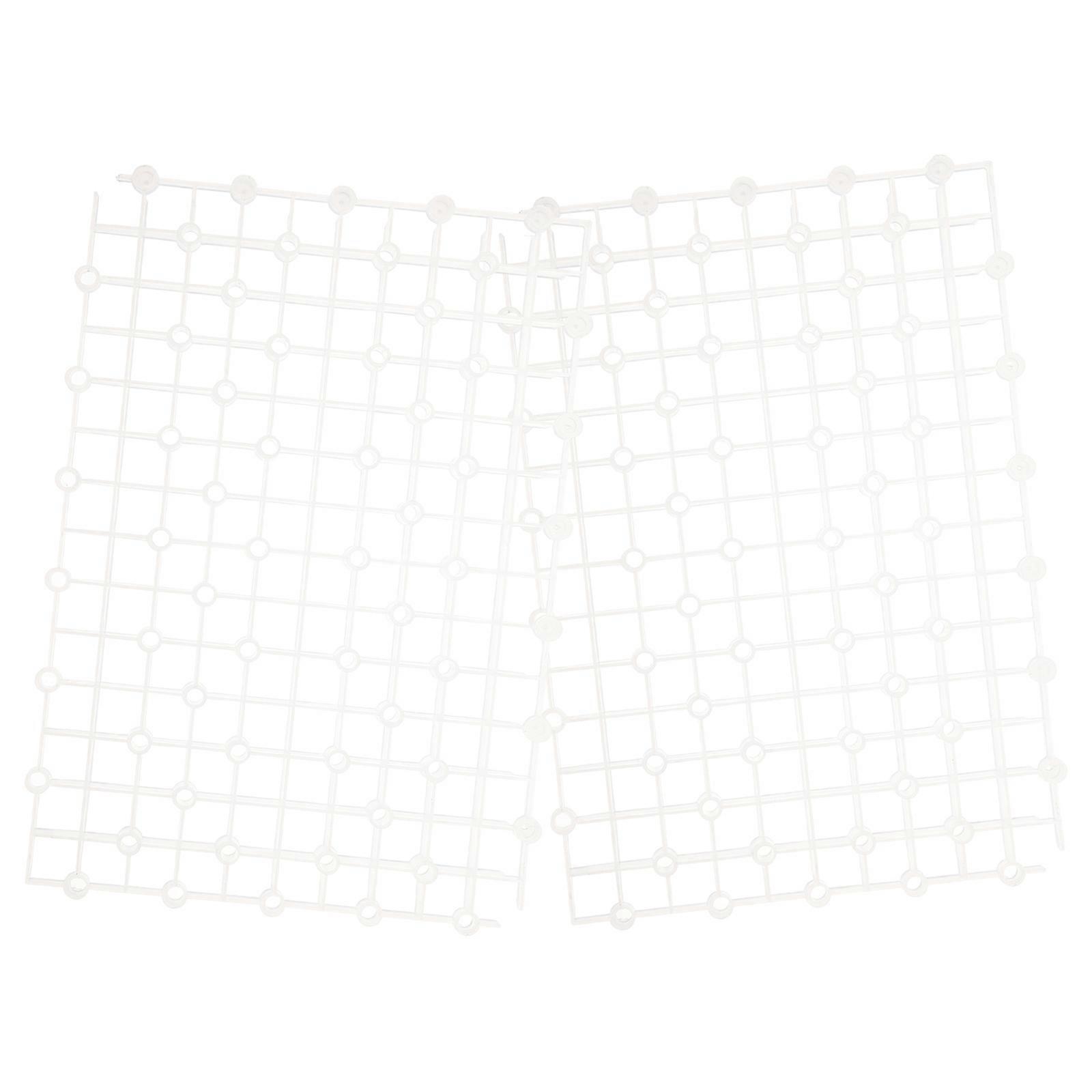 White Plastic Aquarium Filter Plate for Storage with Multihole Design and Dense Gravel Filters 2 pcs