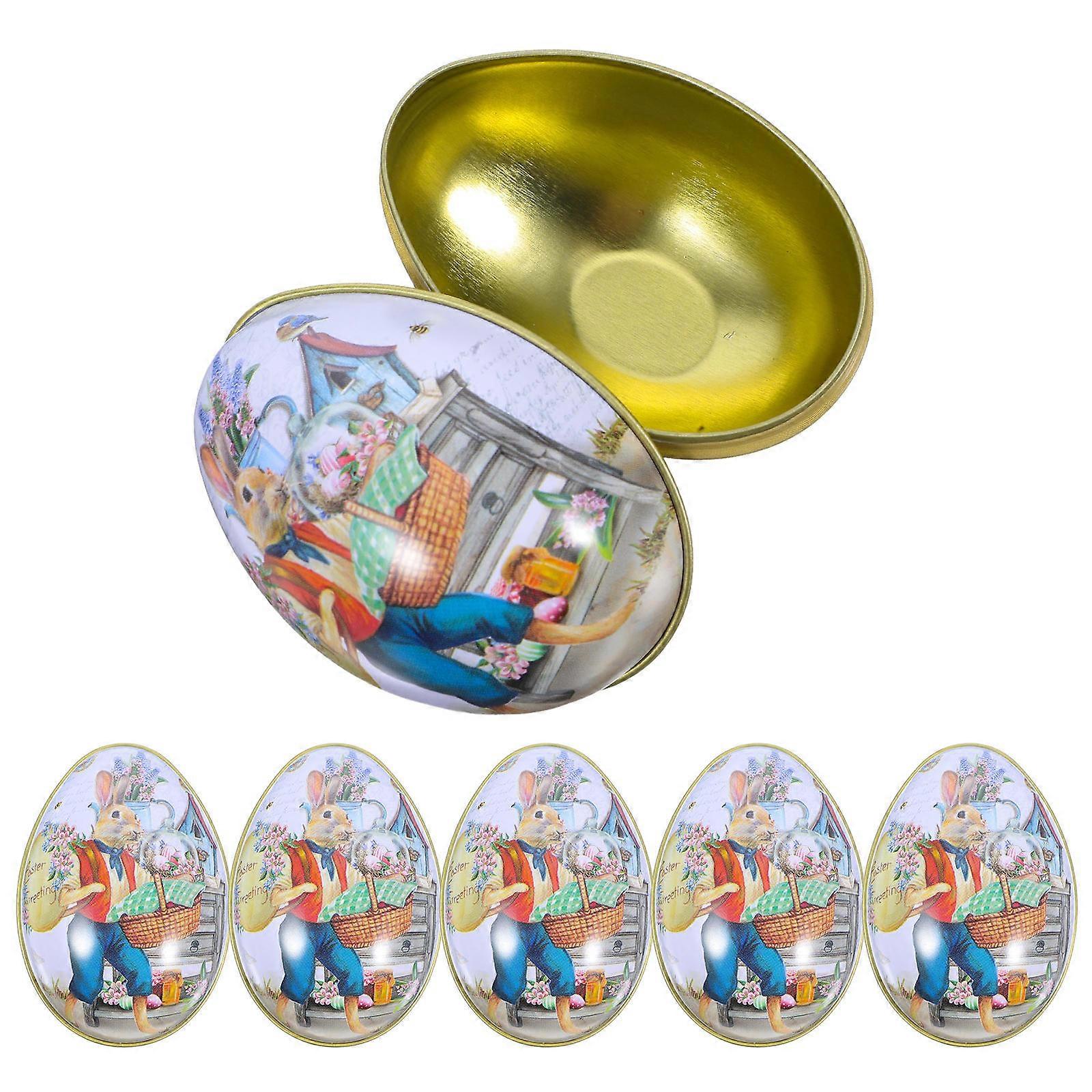 Elegant Easter Egg-shaped Candy Box Gift Packaging Storage Solution For Parties 6Pcs