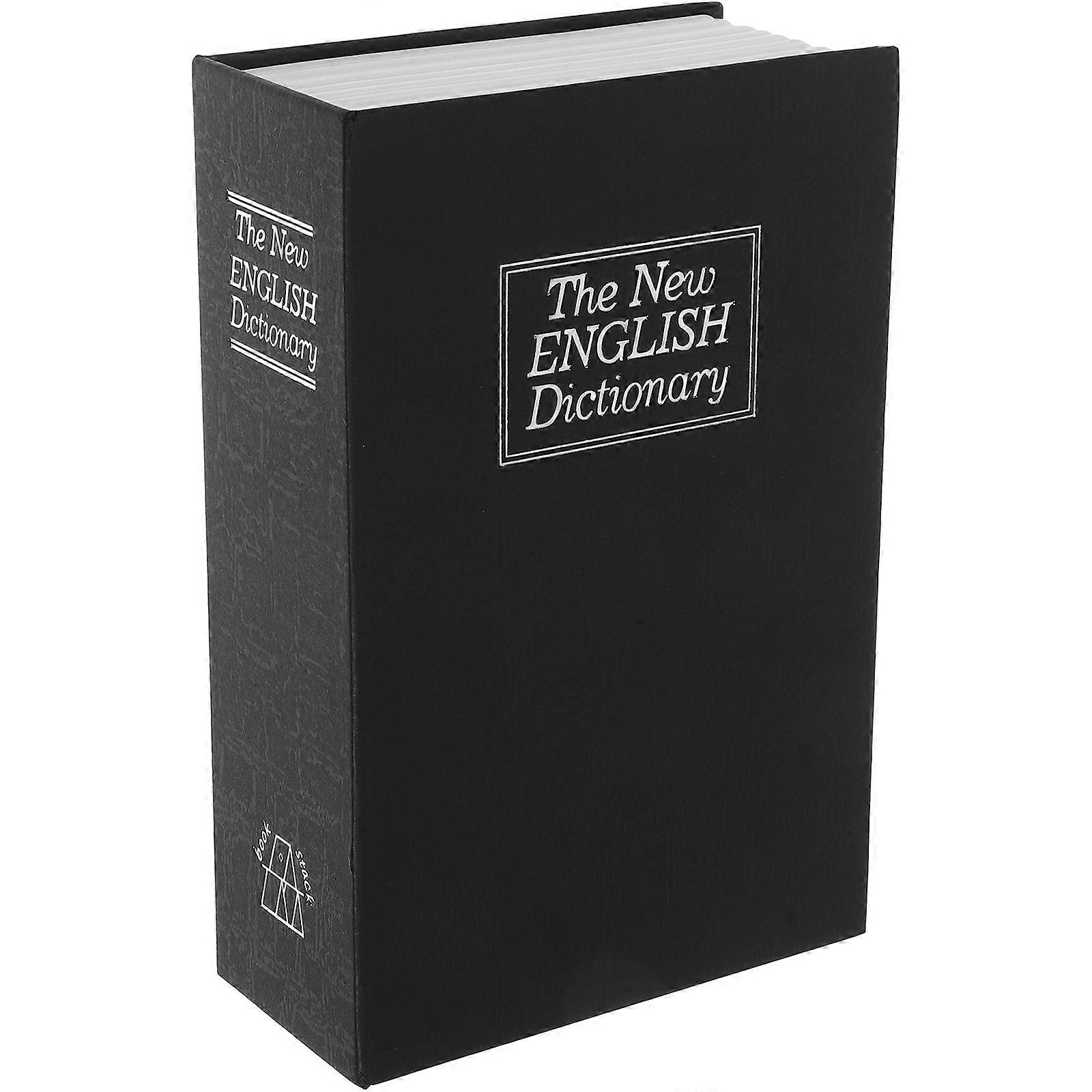 Book Safe with Combination Lock for Jewelry Coins Black Metal Code Lock Box